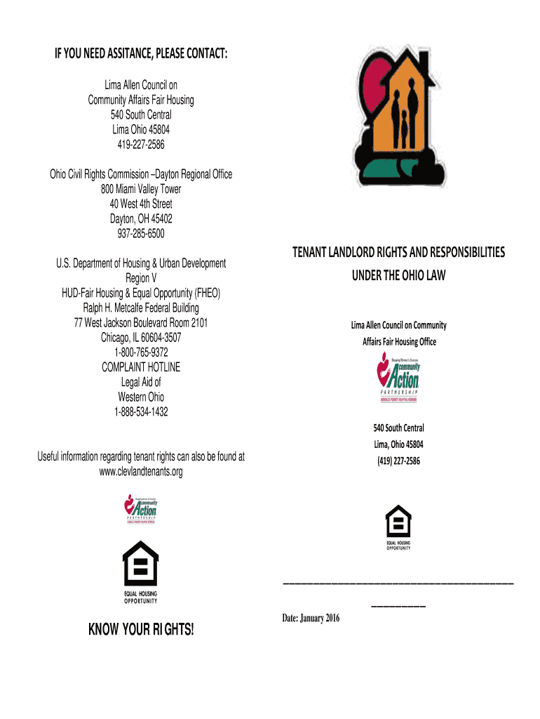 Fillable Online Tenant landlord rights and responsibilities under the