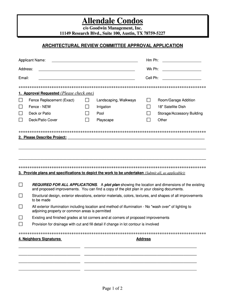 Fillable Online Allendale Condos Fax Email Print pdfFiller