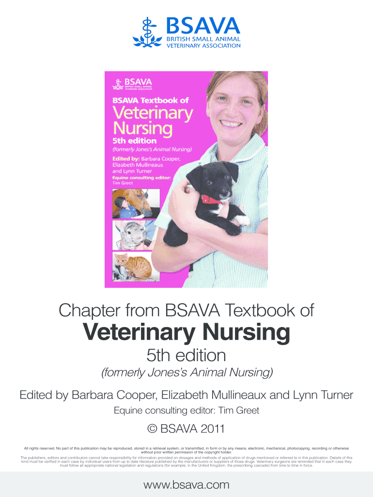 Bsava textbook of veterinary nursing 6th edition pdf free Fill out