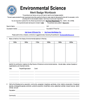 Environmental Science Merit Badge