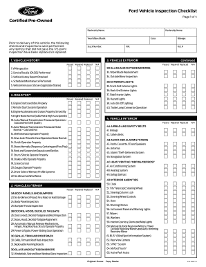 50+ Free Editable Vehicle Checklist Templates in MS Word [DOC] | pdfFiller