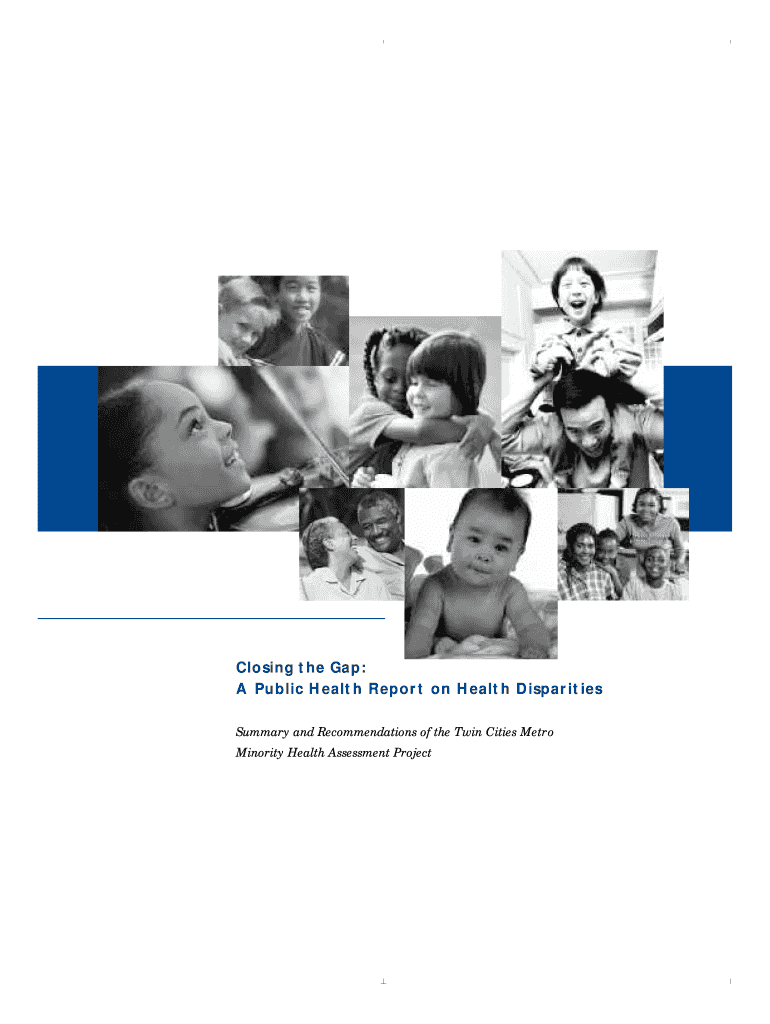 Fillable Online Closing the Gap A Public Health Report on Health