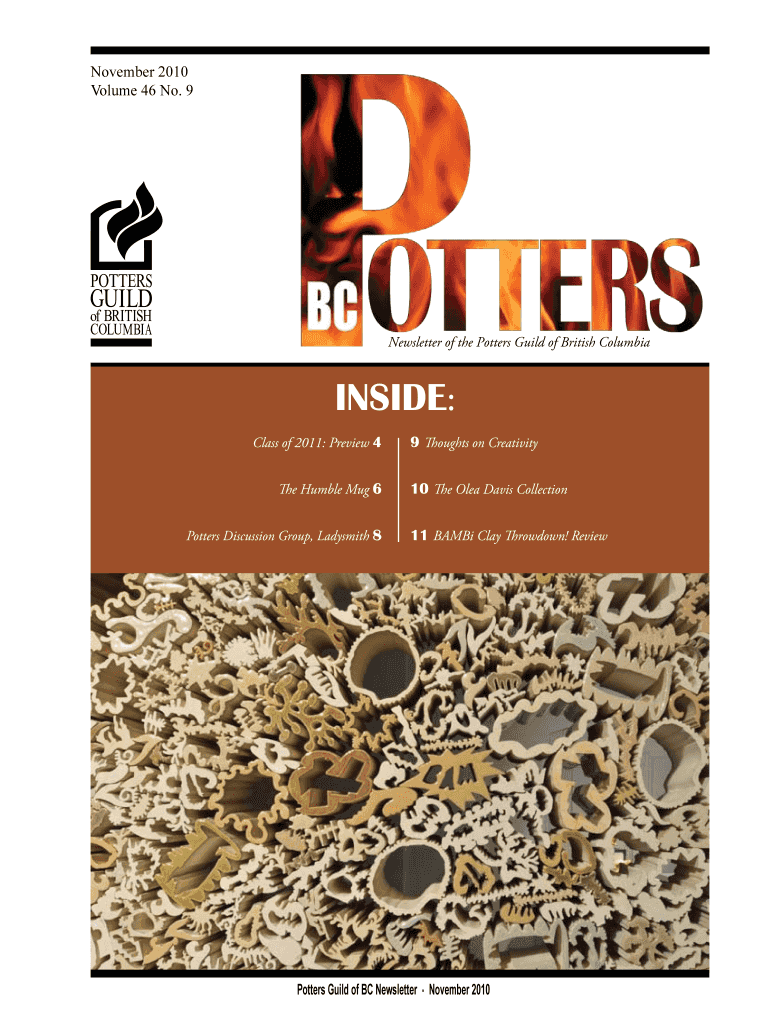 Fillable Online 9 Newsletter of the Potters Guild of British Columbia
