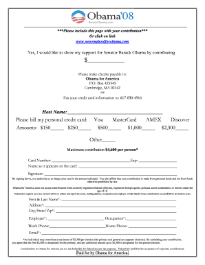 Fillable Online OFA - Contribution Form Fax Email Print - pdfFiller