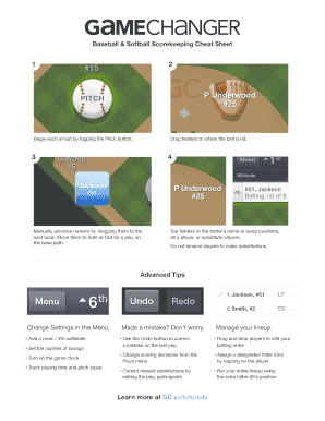 Softball Scorekeeping Cheat Sheet - Fill Online, Printable, Fillable