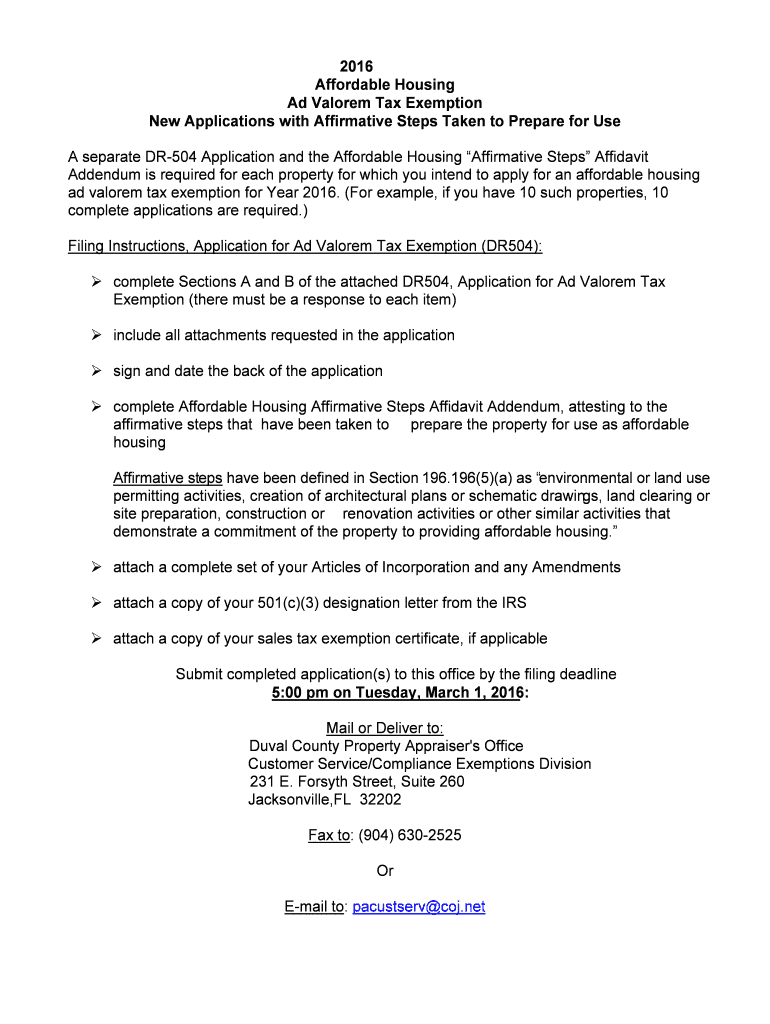 Fillable Online Ad Valorem Tax Exemption Fax Email Print pdfFiller