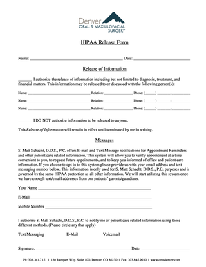 137 Printable Hipaa Release Form Templates - Fillable Samples in PDF