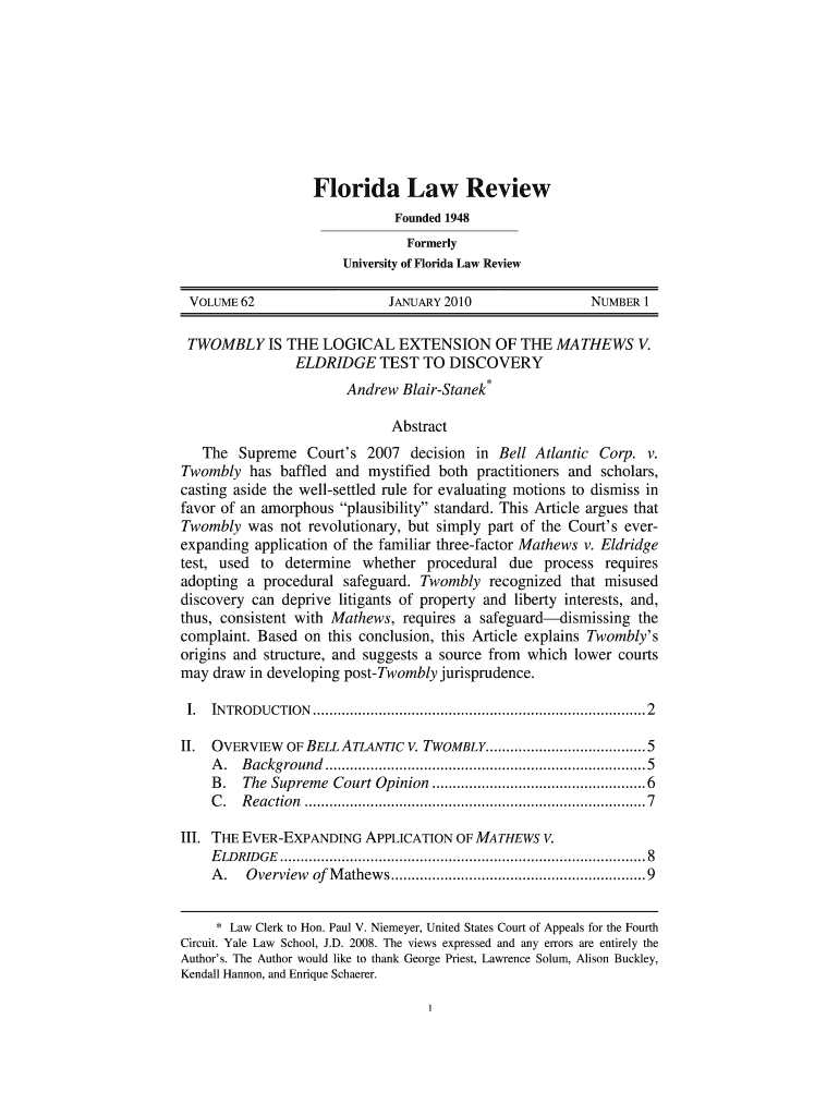 Fillable Online Twombly is the Logical Extension of the Mathews v