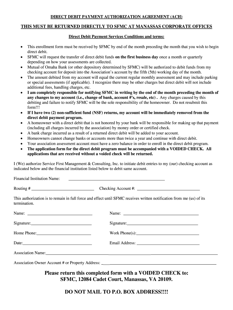 Fillable Online THIS MUST BE RETURNED DIRECTLY TO SFMC AT MANASSAS Fax Email Print pdfFiller