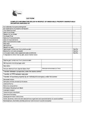 Fillable Online CGT FORM 2 Fax Email Print - pdfFiller