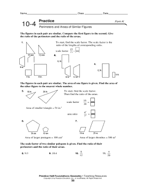 Perimeters and Areas of Similar Figures Practice: Mastering Geometry