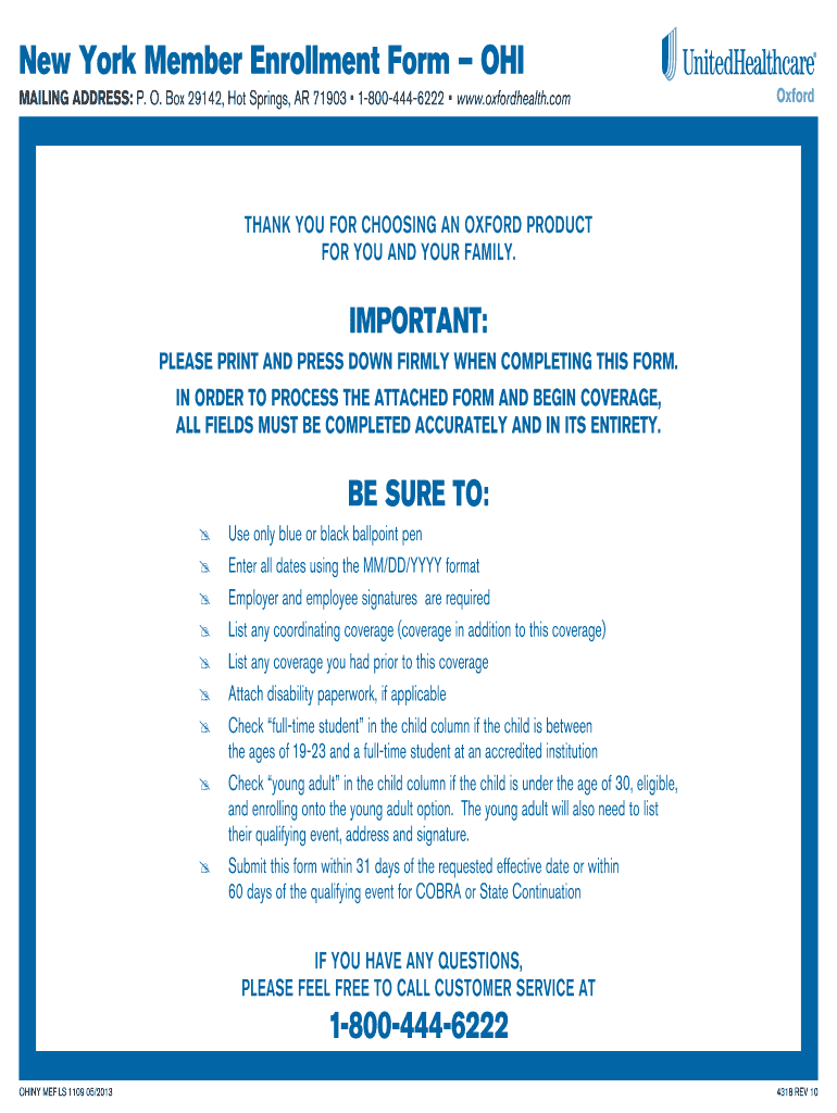 Oxford Health Insurance New York / Oxford New York Small Group 1 100