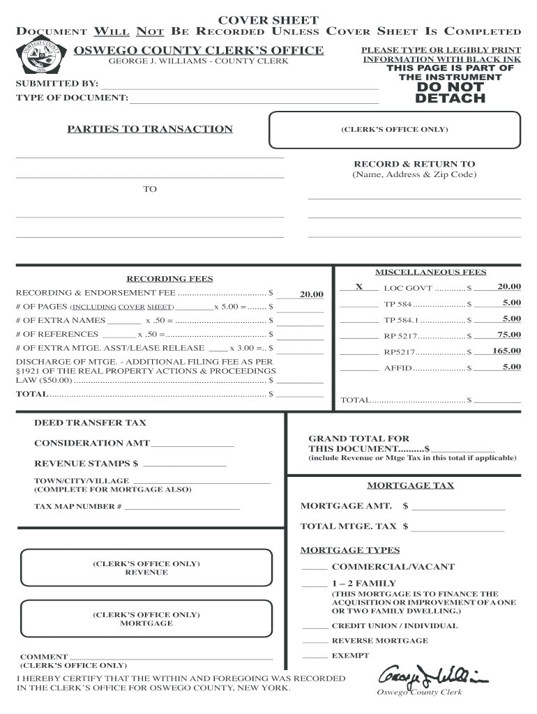 Oswego county clerk's office Fill out & sign online DocHub