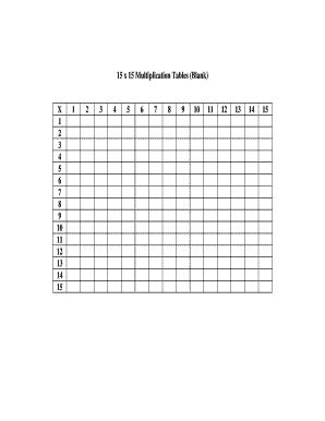 Fillable Online Thomcollegiate Rbe Sk 15 X 15 Multiplication Tables (Blank) X 1 2 3 4 5 6 7 8 9 10 11 12 13 14 15 1 2 3 4 5 6 7 8 9 10 11 12 13 14 15 15 X 15 Multiplication Tables (Completed) X 1 2 3 4 5 6 7 8 9 10 11 12 13 14 15 1 1 2 3 4 5 6 7 8 9 10 ...
