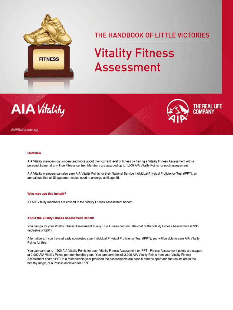 Fillable Online AIA Vitality members can understand more about their
