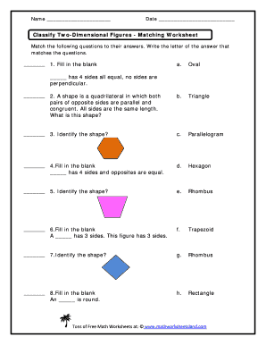 Two Dimensional Figures - Fill and Sign Printable Template Online