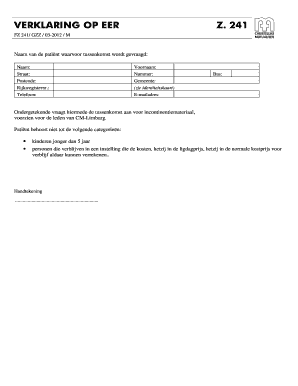 Verklaring Op Eer Downloaden Pdf - Fill Online, Printable, Fillable, Blank | Pdffiller