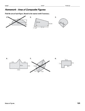 Fillable Online Homework - Area of Composite Figures - TypePad Fax