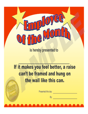 Employee Of The Month Pdf - Fill and Sign Printable Template Online
