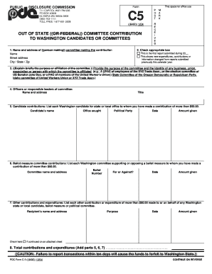 Fillable Online pdc wa washington pdc c5 form Fax Email Print - pdfFiller