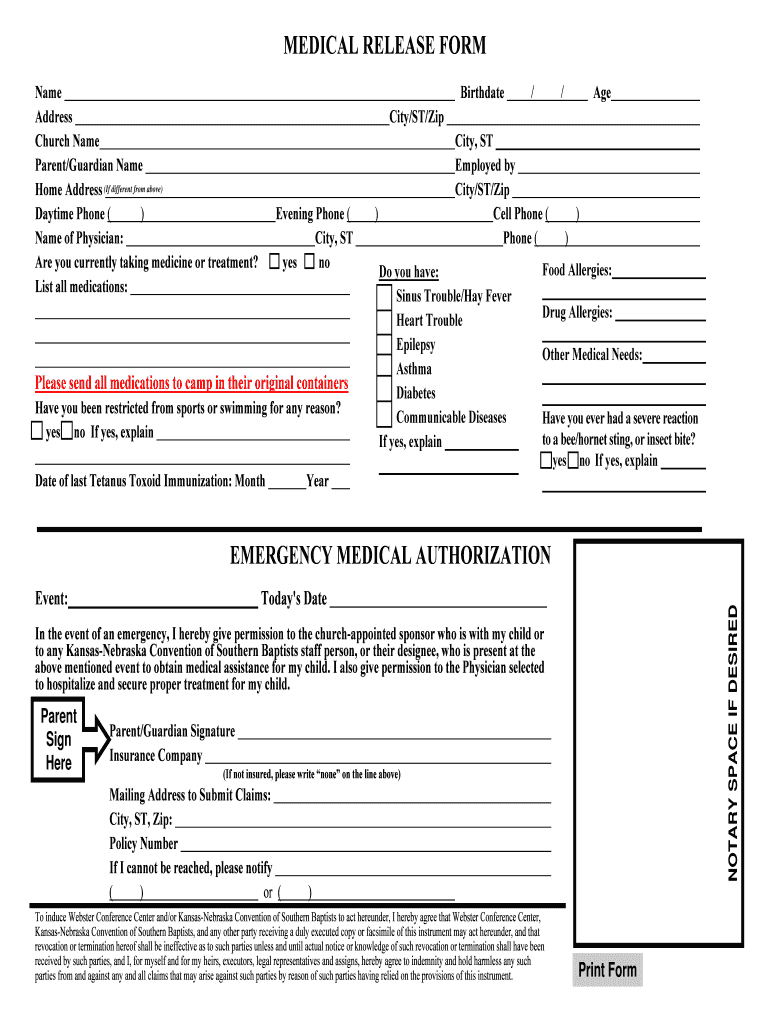 Fillable Online MEDICAL FORMgeneric.doc Fax Email Print pdfFiller