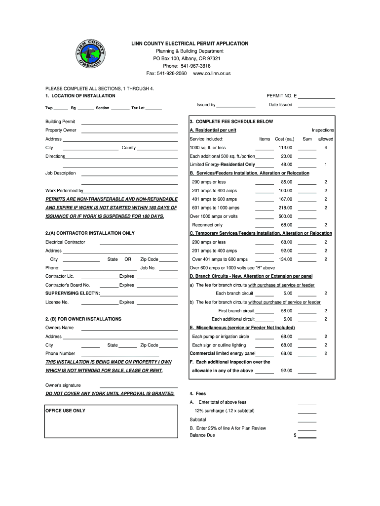 Cobb County Electrical Permit Application