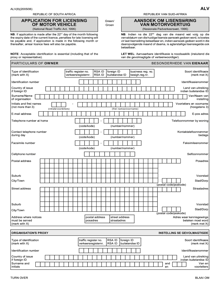 Application for licensing of motor vehicle example Fill out & sign