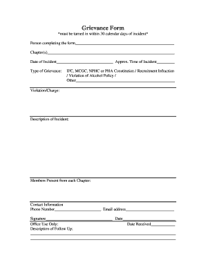 Union Grievance Form - Fill Online, Printable, Fillable, Blank | pdfFiller