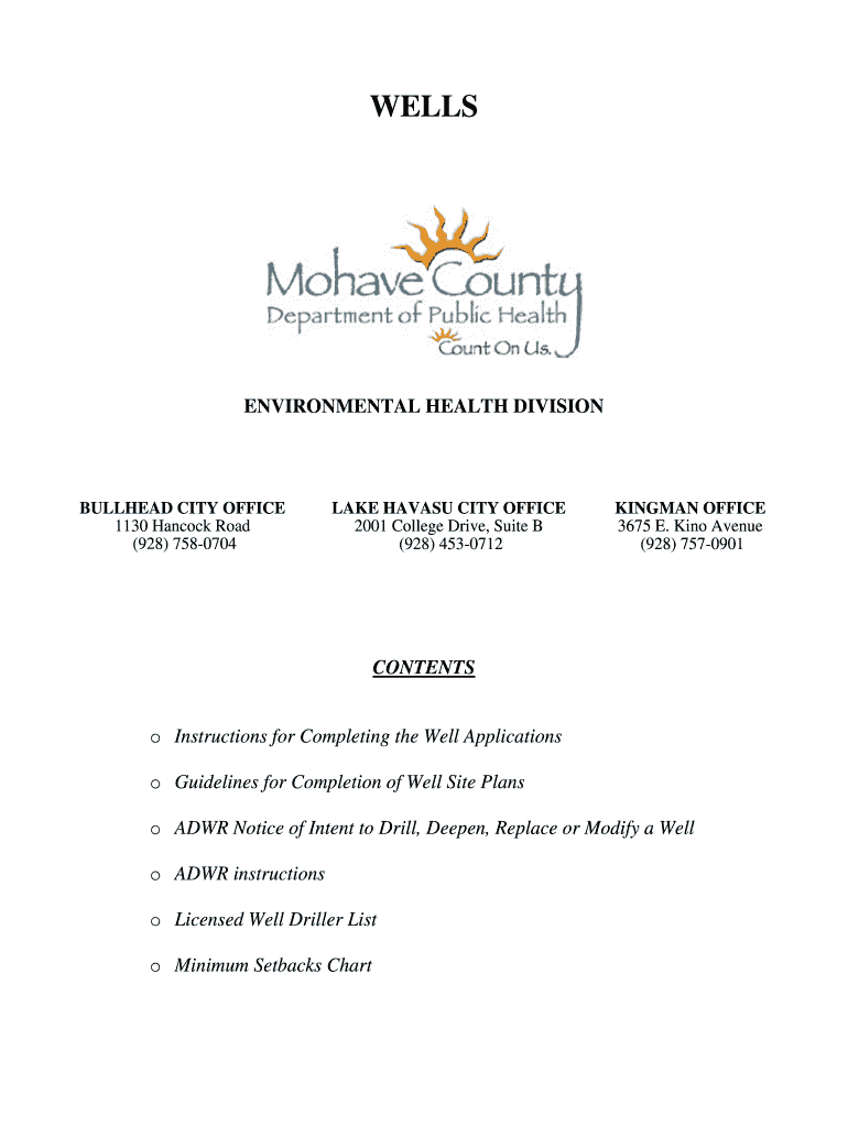 mohave county well permit Fill Online, Printable, Fillable, Blank