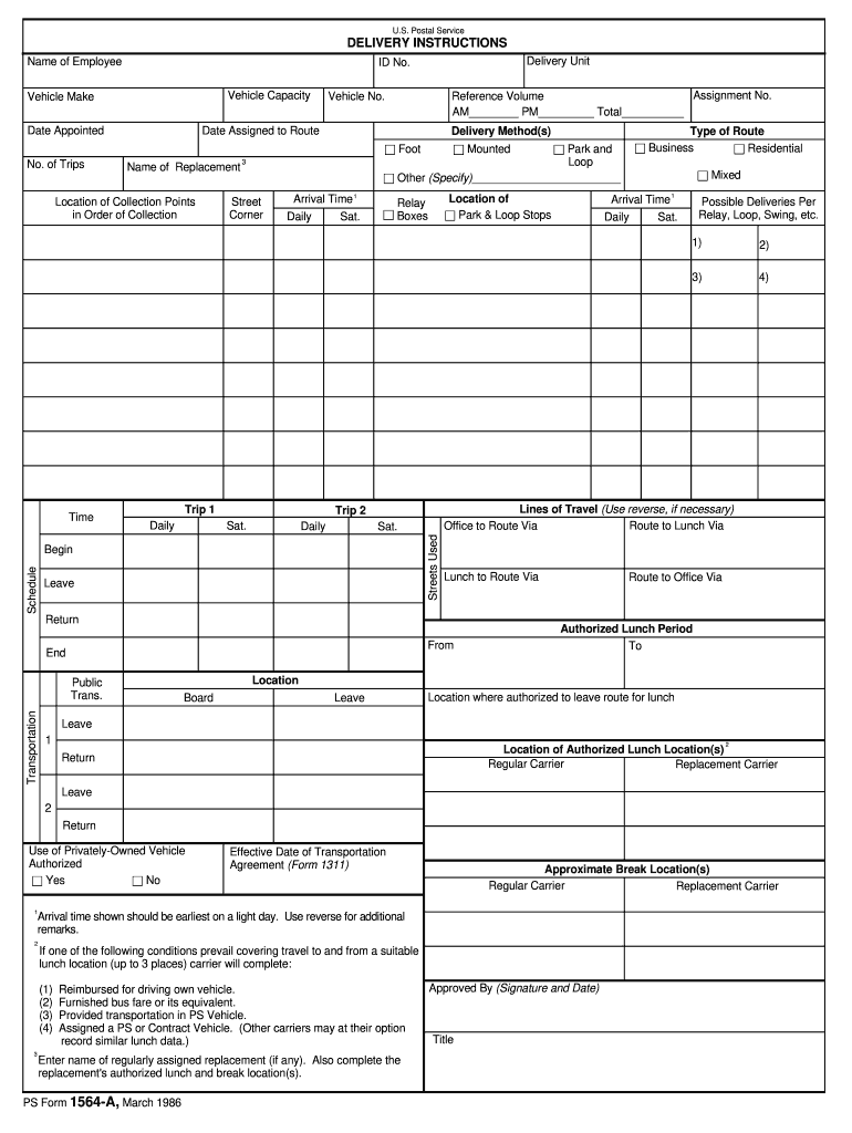 Ps form 1564 Fill out & sign online DocHub