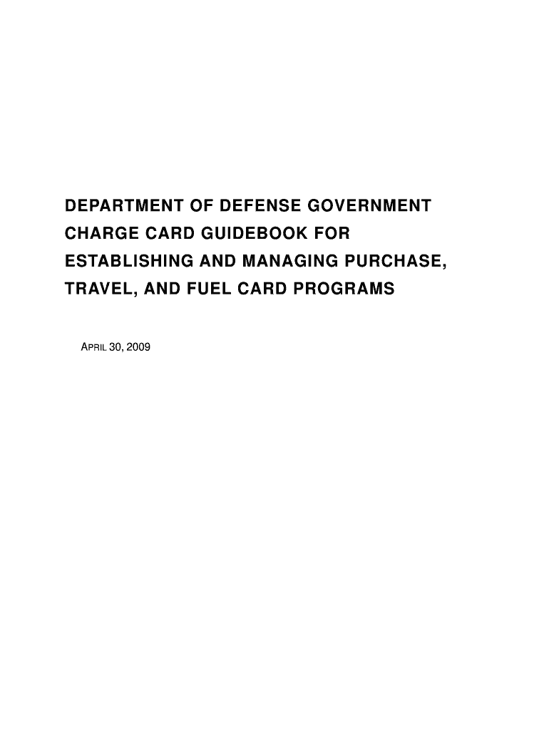 Fillable Online acq osd Department of Defense Government Charge Card