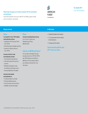 Tax Guide 2012 Form 1099-DIV Edition - American Funds - Fill and Sign