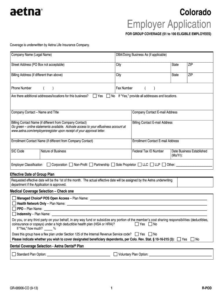 Fillable Online Employer ApplicationGroups with 51100 Employees2014