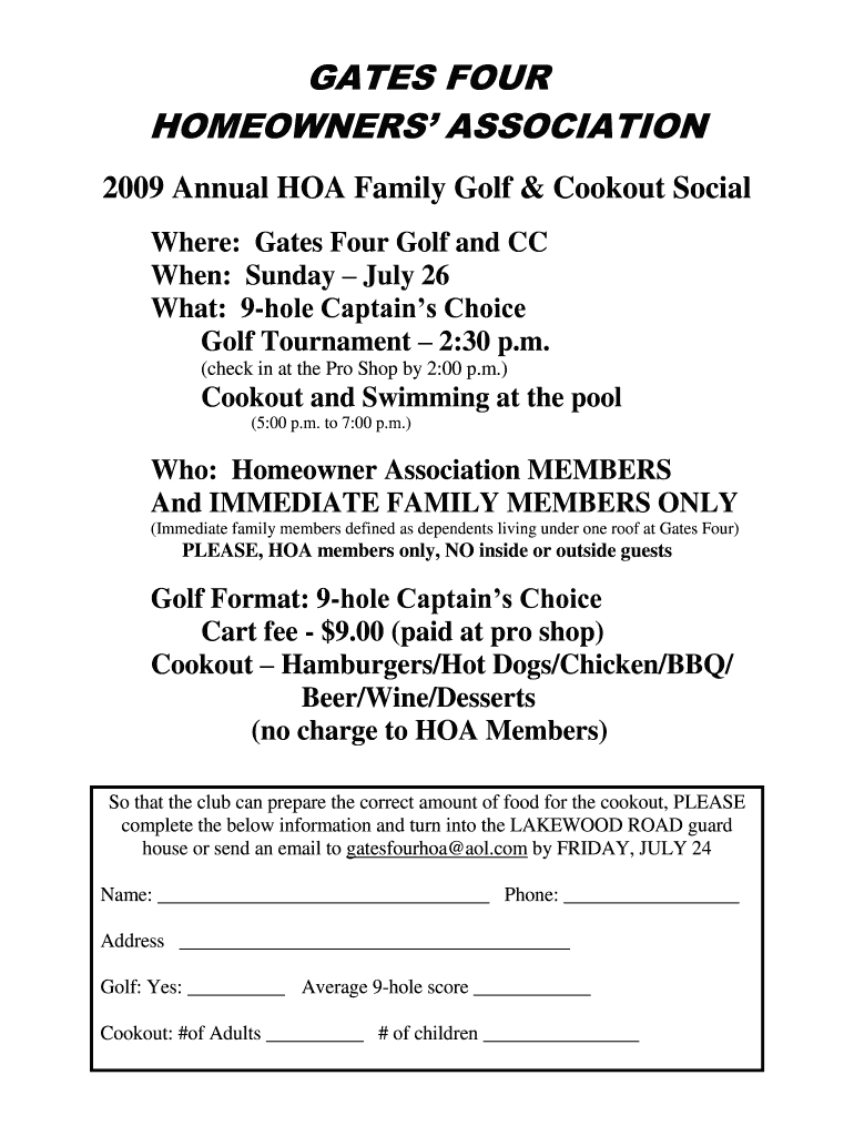 Fillable Online gatesfourhoa Gates four the Gates Four Homeowners