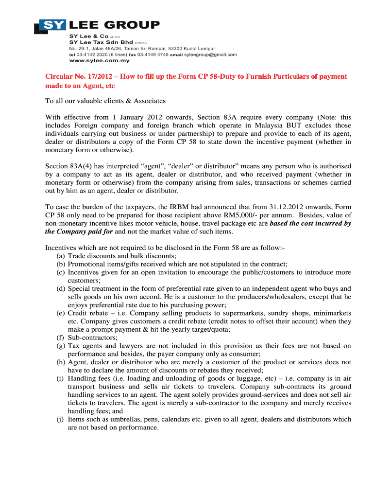 Fillable Online form cp 58 duty to furnish particulars ofgubetipens.tk