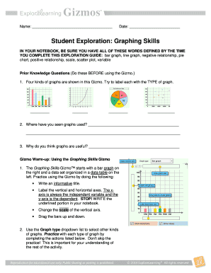 Student Exploration Graphing Skills - Fill Online, Printable, Fillable
