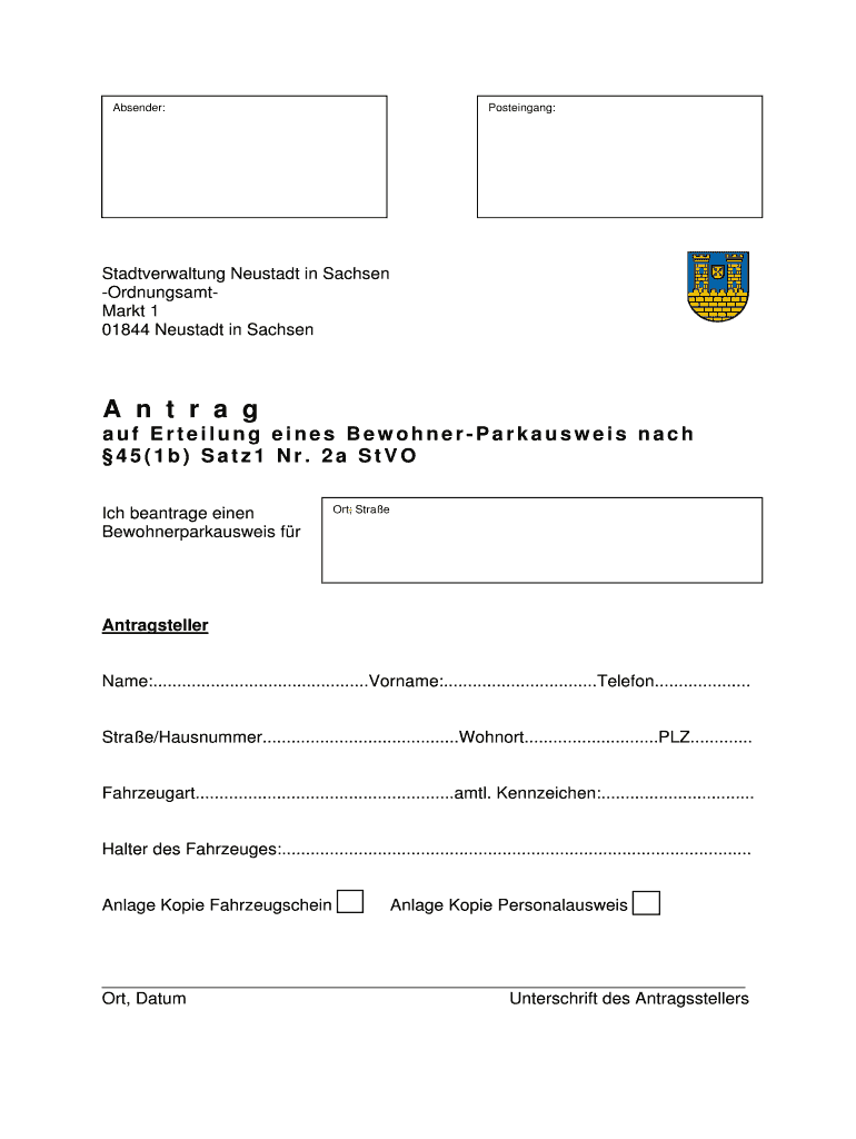 Ausfüllbar Online neustadtsachsen Stadtverwaltung Neustadt in Sachsen