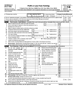 2013 Schedule F (Form 1040) - Fill and Sign Printable Template Online