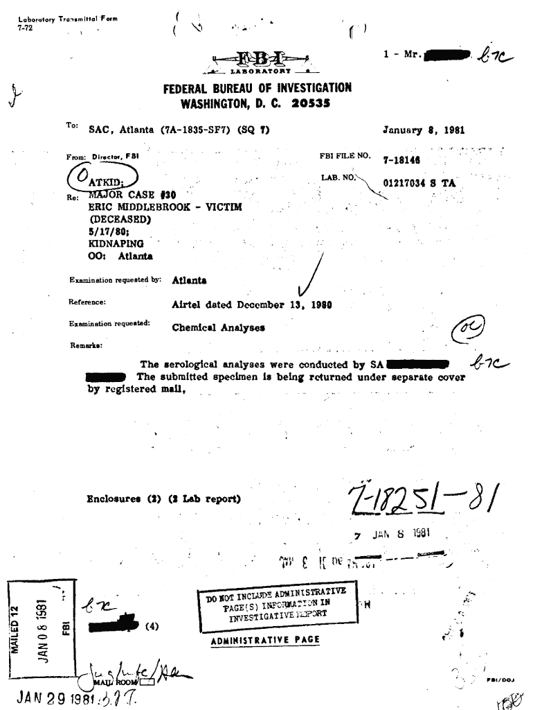 Fillable Online Atlanta Child Murders Part 4 of 24 The Vault FBI Fax Email Print pdfFiller