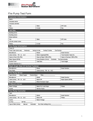 Fire Pump Test Form - Blank Fillable Template | Fill Out, Print