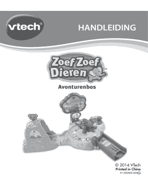 Fillable Online Zoef Zoef Dieren Avonturenbos - Vtech Fax Email Print - Pdffiller