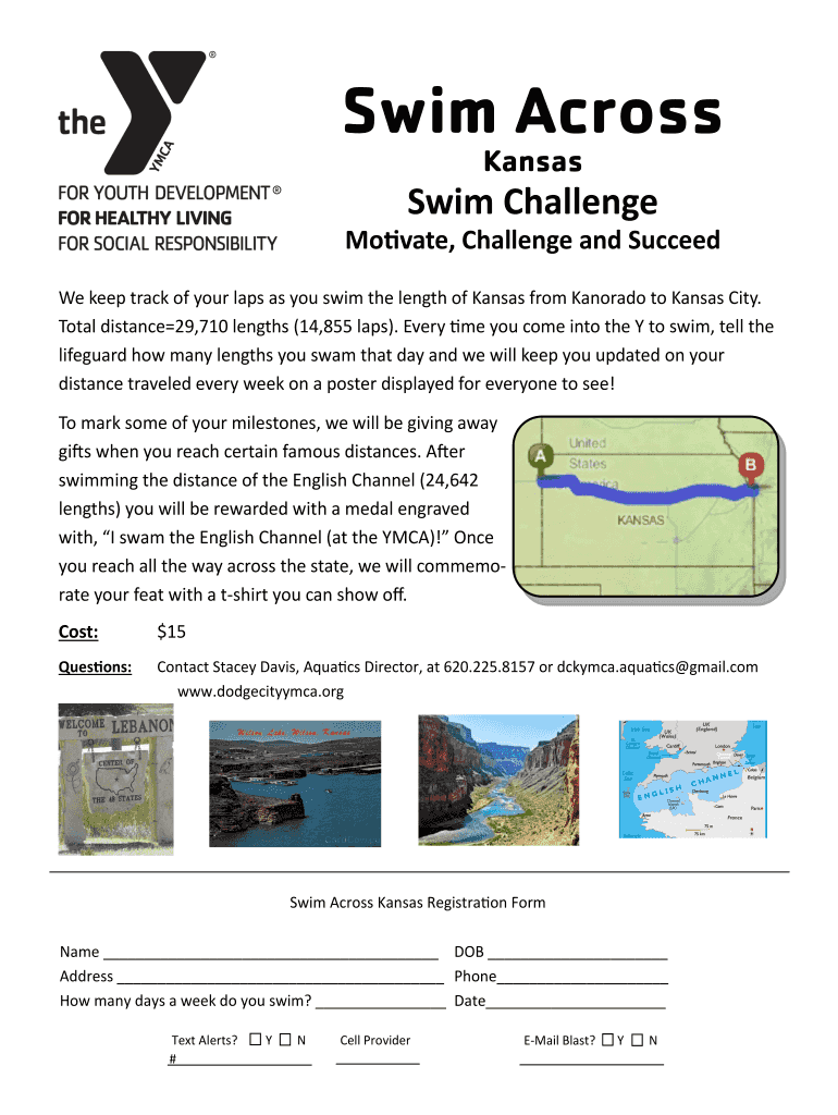Fillable Online dodgecityymca Swim Across Dodge City Family YMCA
