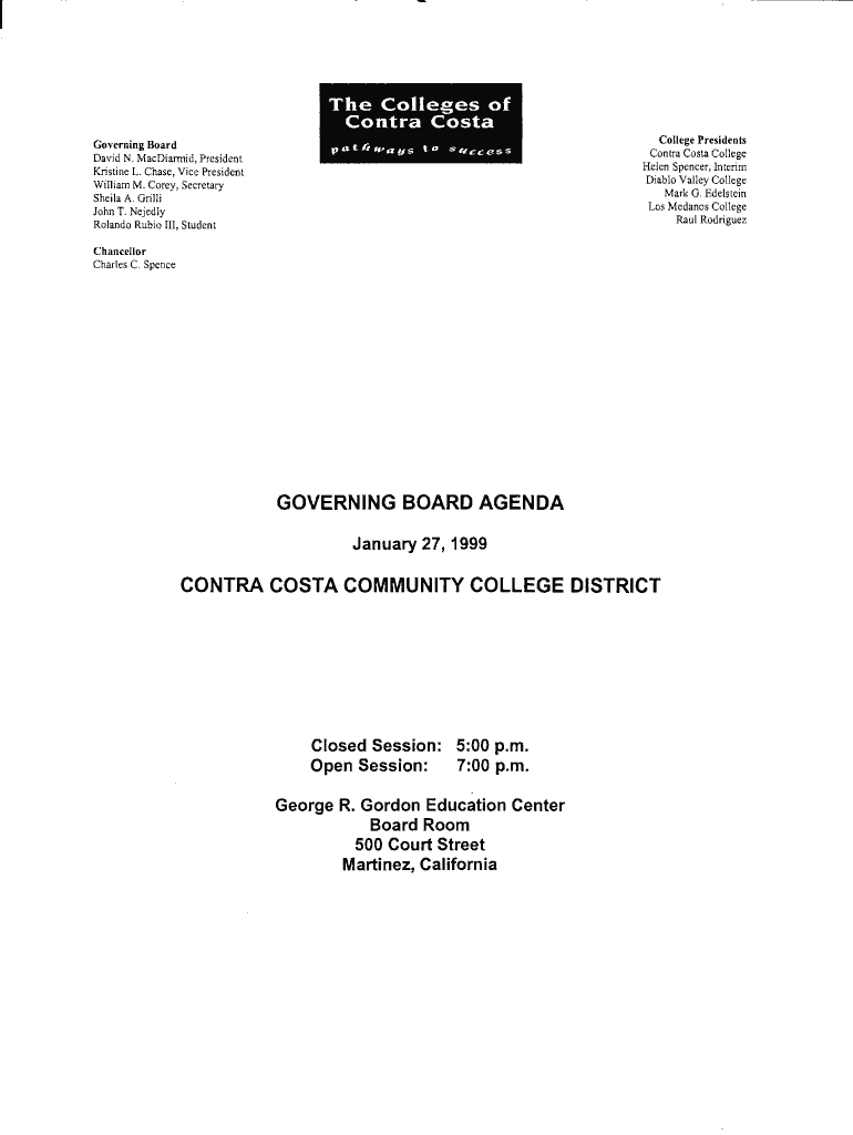 Fillable Online 4cd 19990127 Contra Costa Community College