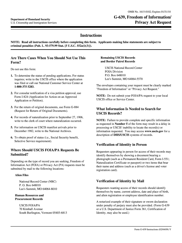 Fillable Online Download Download Instructions for Completing Form G