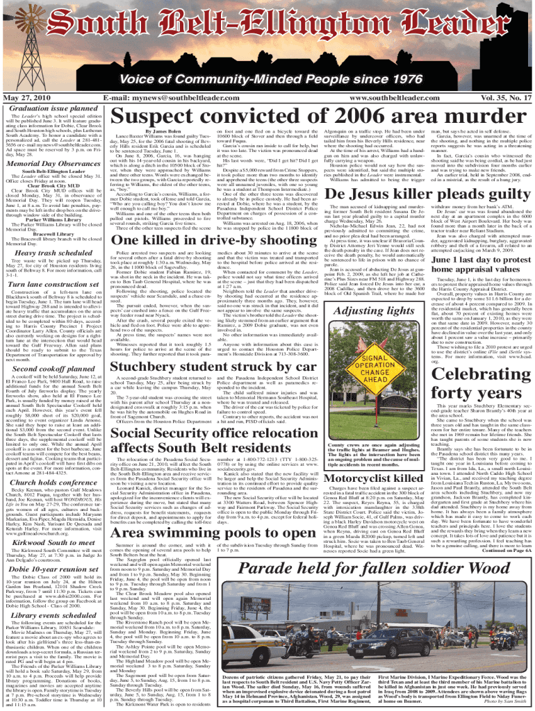 Fillable Online Suspect convicted of 2006 area murder South Belt