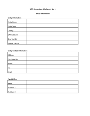 Fillable Online Conversion Worksheets Fax Email Print - pdfFiller