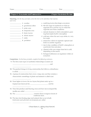 Chapter Vocabulary Review - Fill Online, Printable, Fillable, Blank