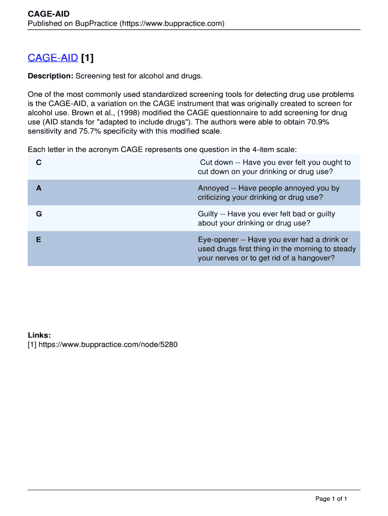 Fillable Online CAGEAID 1 Fax Email Print pdfFiller