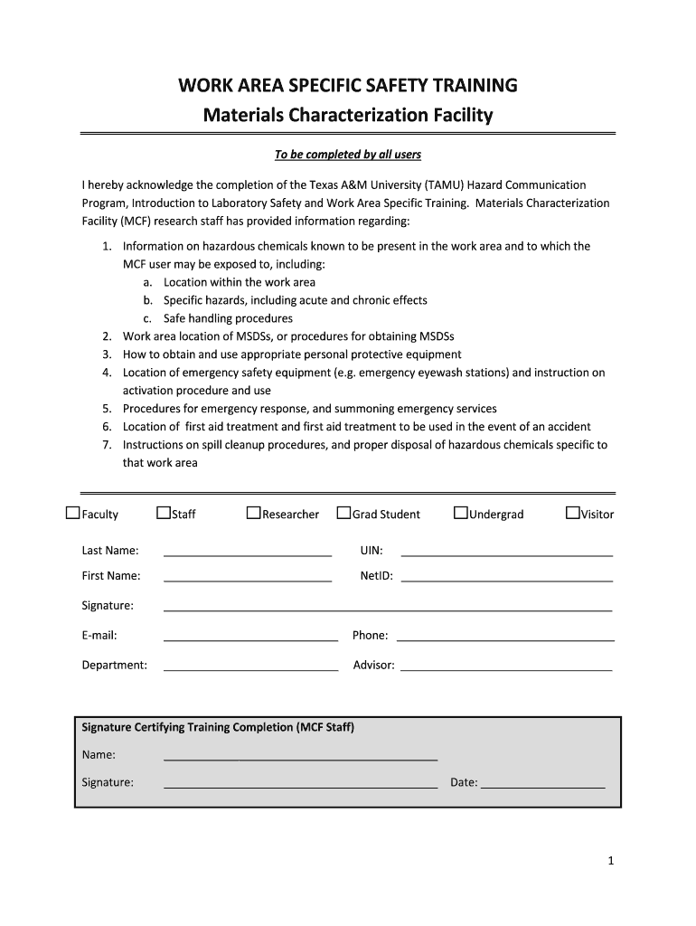 Fillable Online MCF Work Area Specific Safety Training_2015.pdf