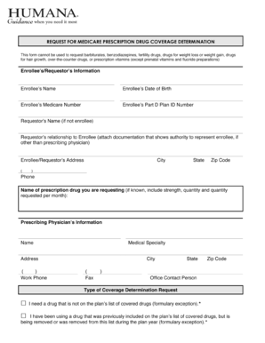 humana forms prior authorization Templates - Fillable & Printable
